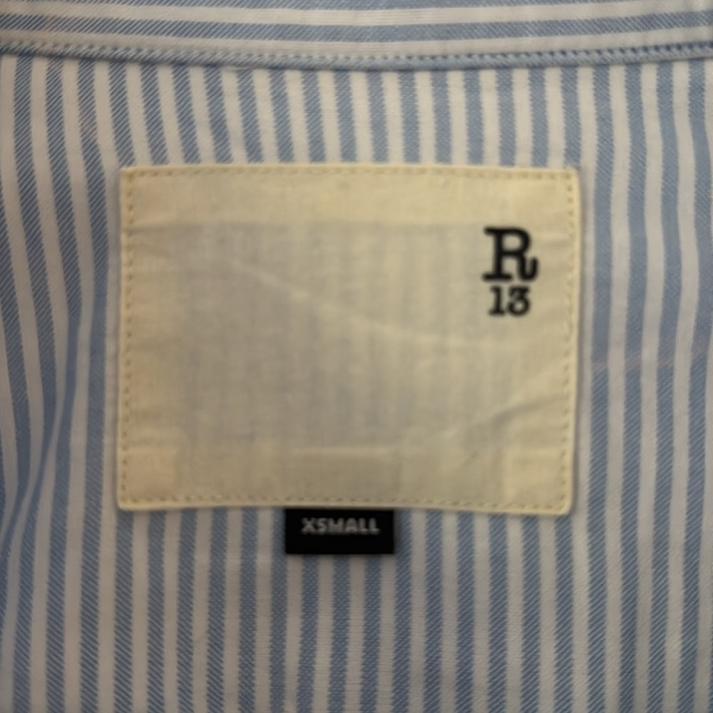 R13 Oversized Oxford Button Down Shirt - Picture 3 of 3